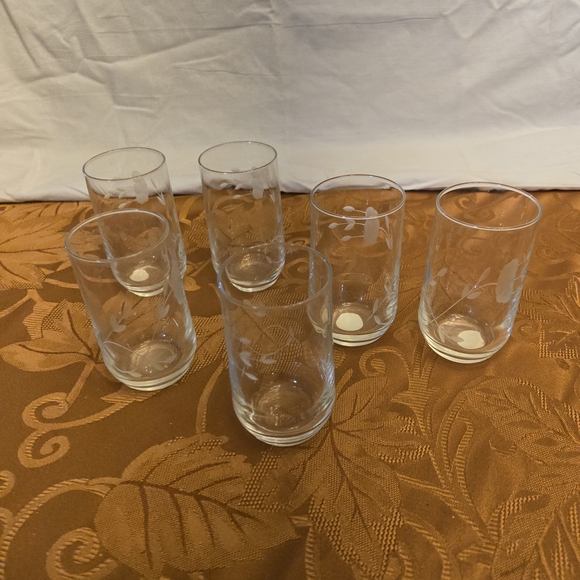 6 Vintage Princess House Heritage Clear Highball Glass Tumblers - Picture 4 of 5